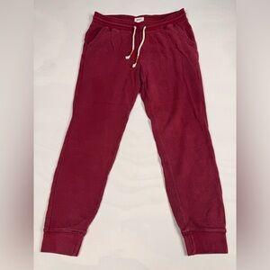 Pact 100% Organic Cotton Waffle Knit Jogger Red Women’s M